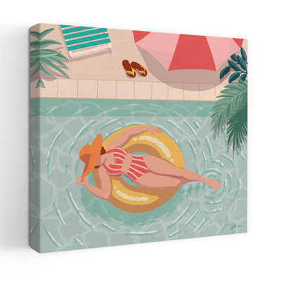 Beach Babes II Abstract Palm Tree Beach Summer Art