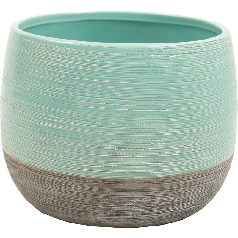 Pot à fleurs Kenyatta, Vert, H 5,43 po x l 7,48 po x P 7,48 po