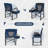 Heiss Multi Function Folding Chair with Side Table Cup Holder and Storage Box