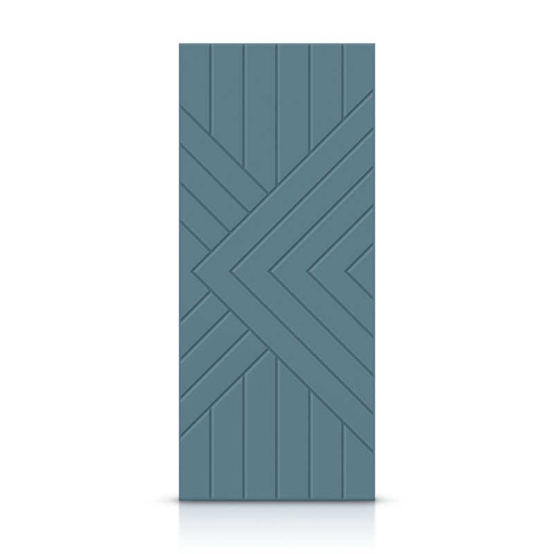 Porte standard à panneaux en bois, Bleu dignité, 42 po x 96 po