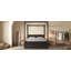 Lit plateforme à baldaquin double avec lit gigogne simple, 3 tiroirs de rangement, tête de lit-930517796