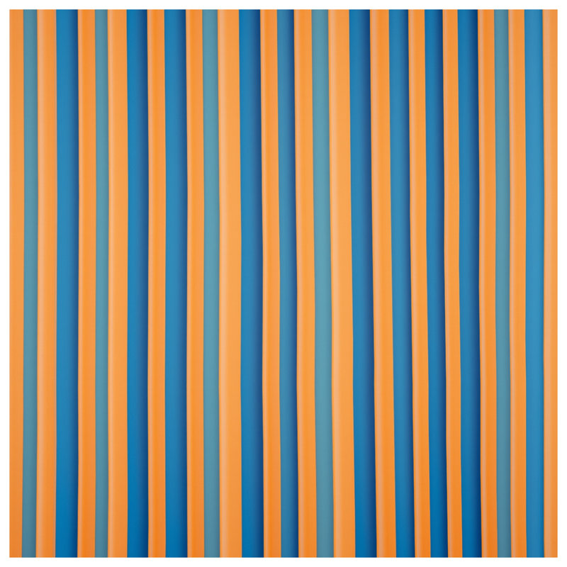 Orange Blue Stripes Bedding Stripes Bedspread Pattern, Twin