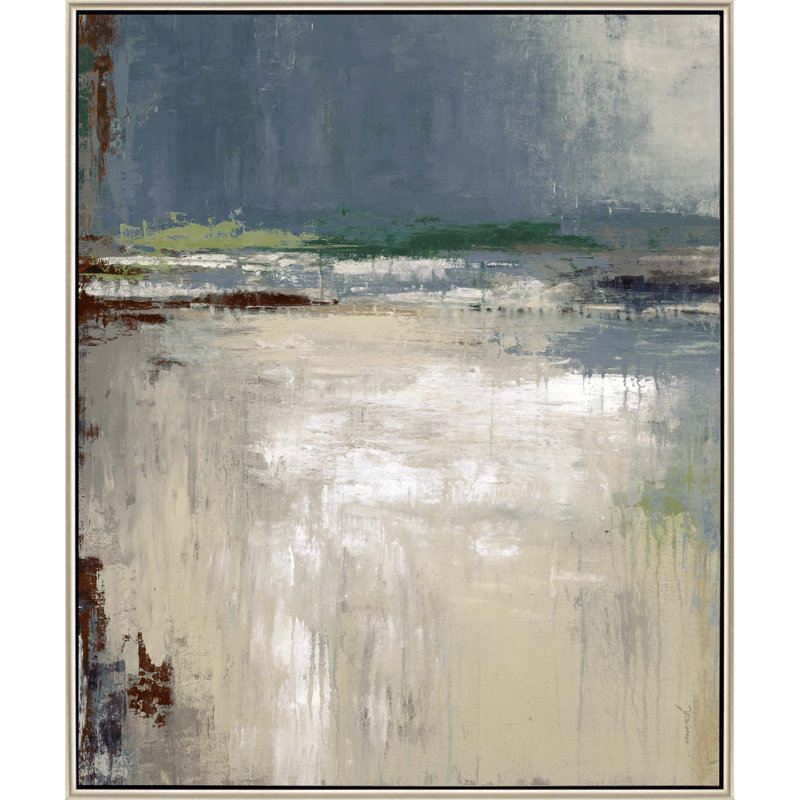 «Abstract Landscape Silver Floater Frame», art mural