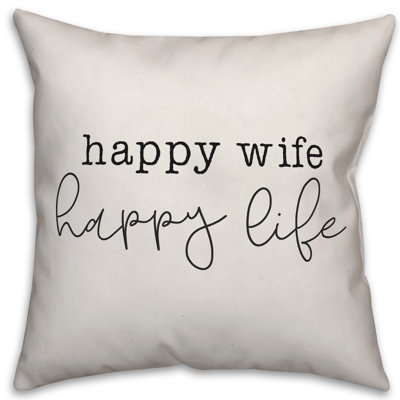Coussin joyeux femme happy life