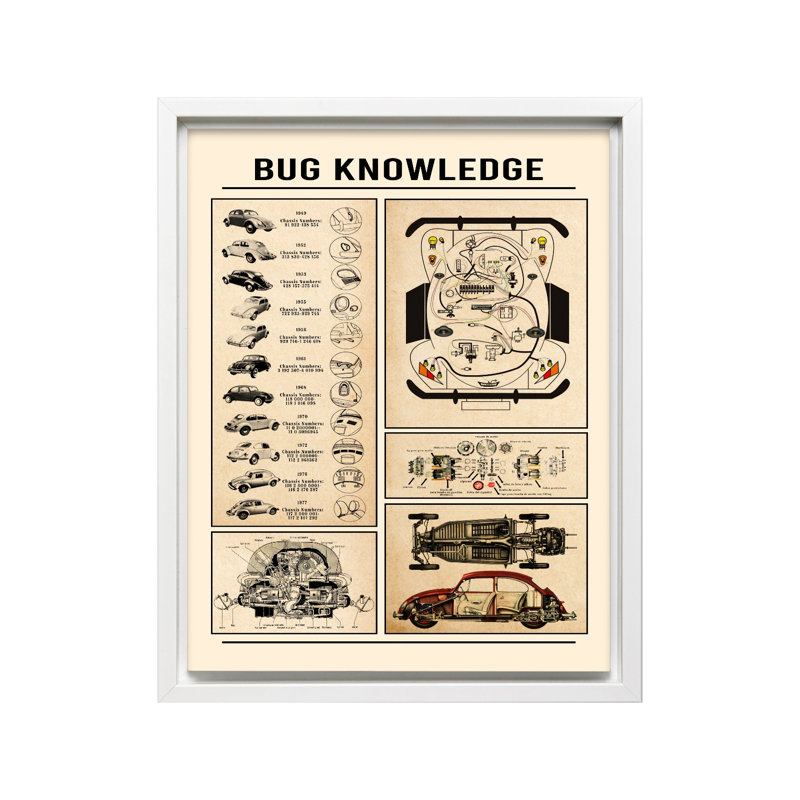 Bug Knowledge, 16"H x 20"W, Canvas, White Framed
