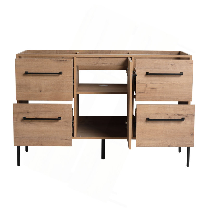 Ensemble de meuble-lavabo autoportant 48 po (46-7 / 8 po) et 4 tiroirs ((KD-PACKING) -Vanity seulement)