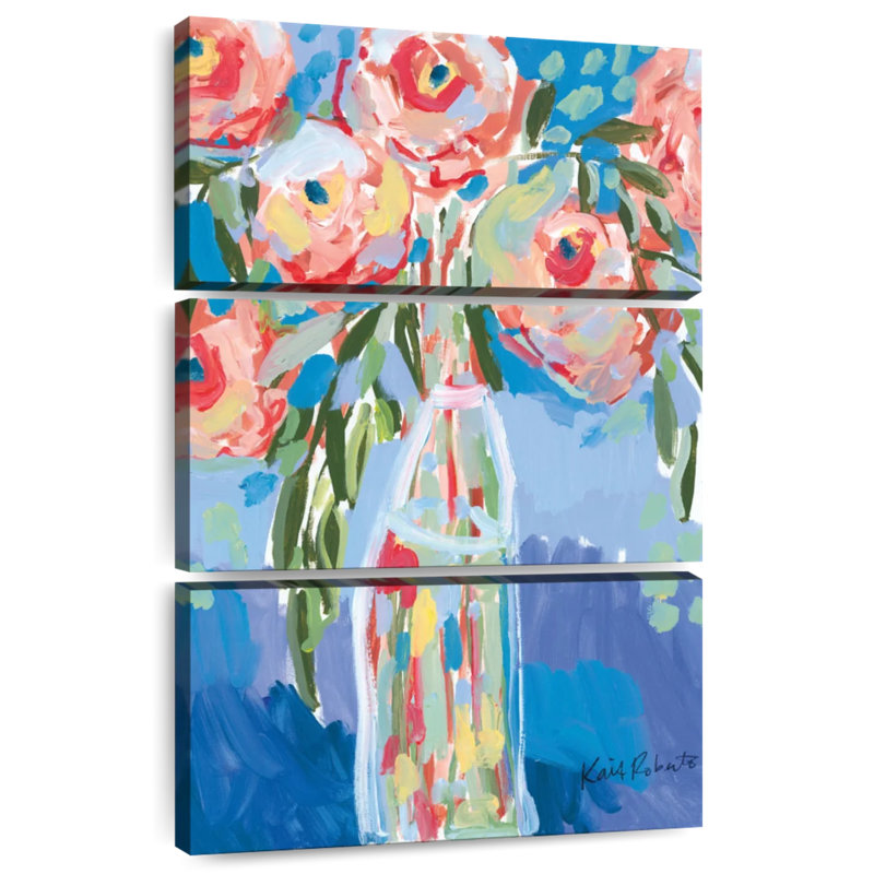 Avery Watermelon Blooms, 45" H x 28" W