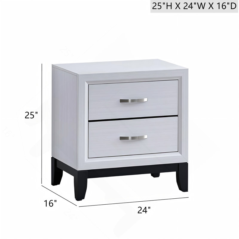 Table de chevet, blanc, Blanc
