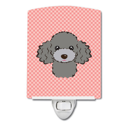 Checkerboard Wirehaired Dachshund Ceramic Night Light
