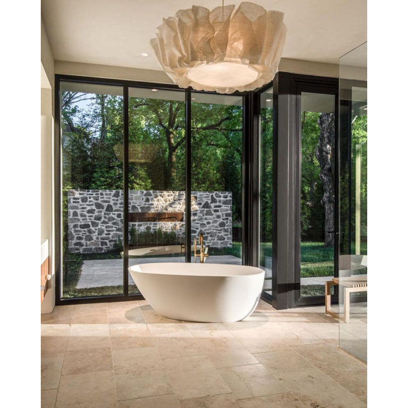 BE 66'' L Freestanding Soaking Bathtub, Brushed Nickel, Matte White