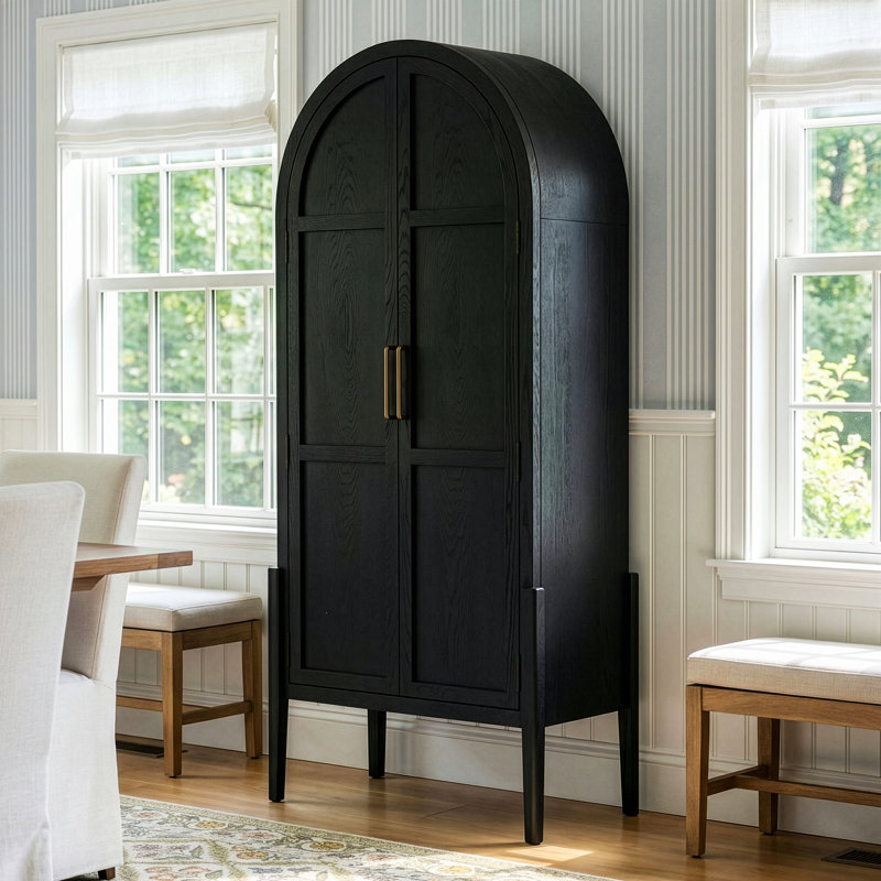Cathay Dining Cabinet, Drifted Black