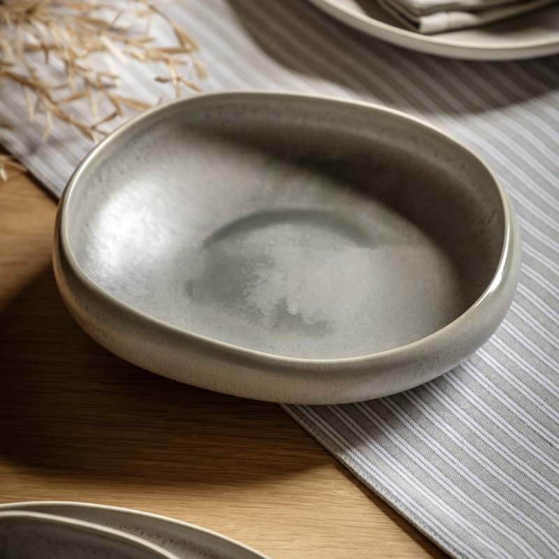 Colrain Pebble Glaze Pasta Bowl Dove Grey
