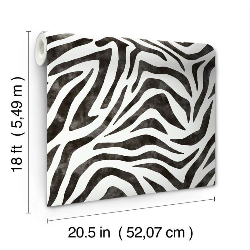 Papier peint adhésif RuZebra, Noir