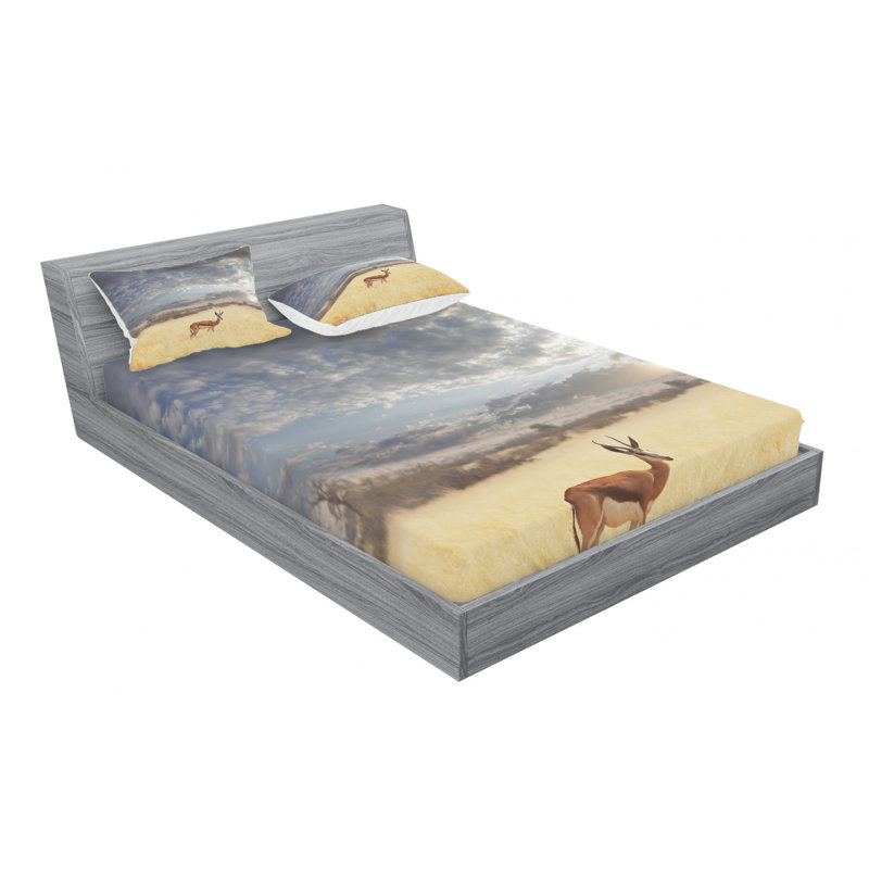 Microfiber Sheet Set, Queen Sheet Set with Fitted Sheet