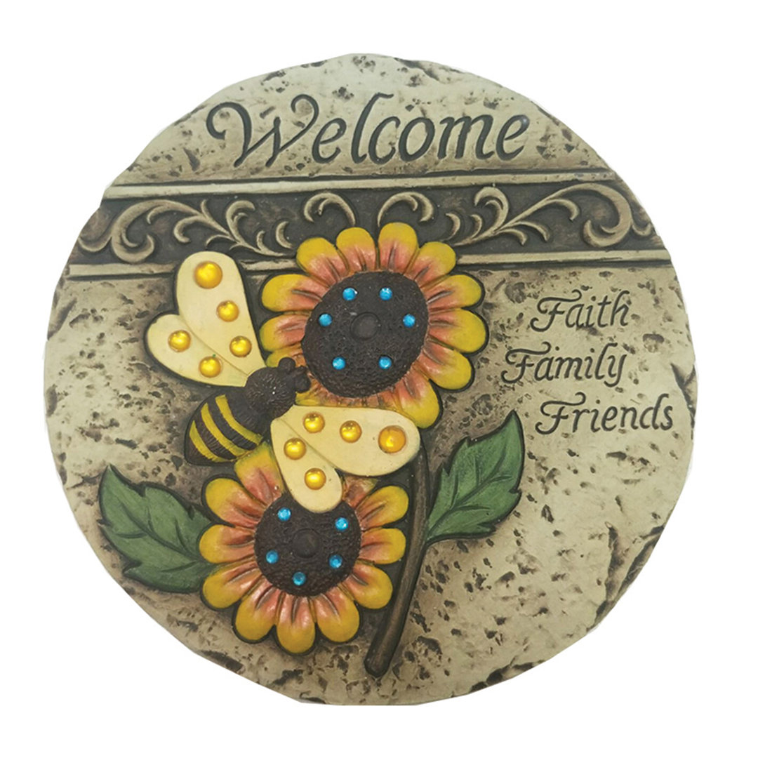 Schell Weather Resistant Concrete / Cement Plants & Flowers Stepping Stone Rosalind Wheeler