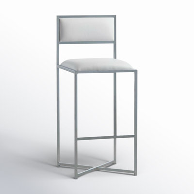 Malen Upholstered Counter Stool with Metal Frame