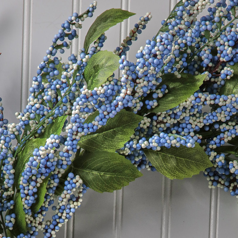 28" Blue Sky Berry Wreath