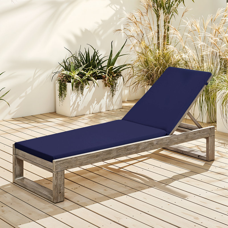 Outdoor Sun Lounge Cushion, Dark Blue