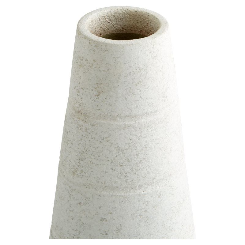 Thera Handmade Ceramic / Porcelain Table Vase, White, 19.5" H x 7" W x 7" D