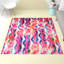 Tapis à chevrons gris anthracite / fuchsia / mauve-1998973347