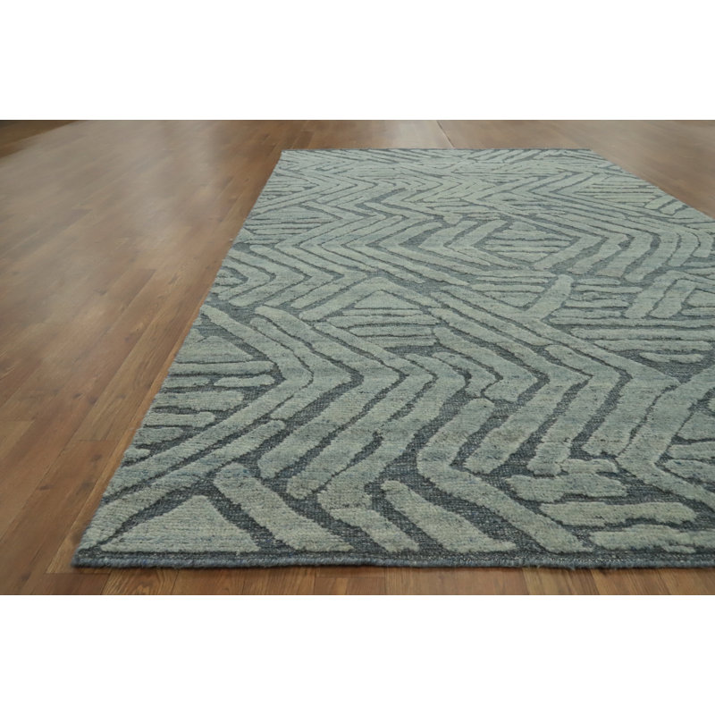 Tapis indien moderne en laine 5 x 8