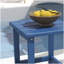 Table d'appoint Outsunny Adirondack, table de bout de patio carrée, table d'extérieur en PEHD résistant aux intempéries de 15 po pour porche, piscine, balcon, bleu
