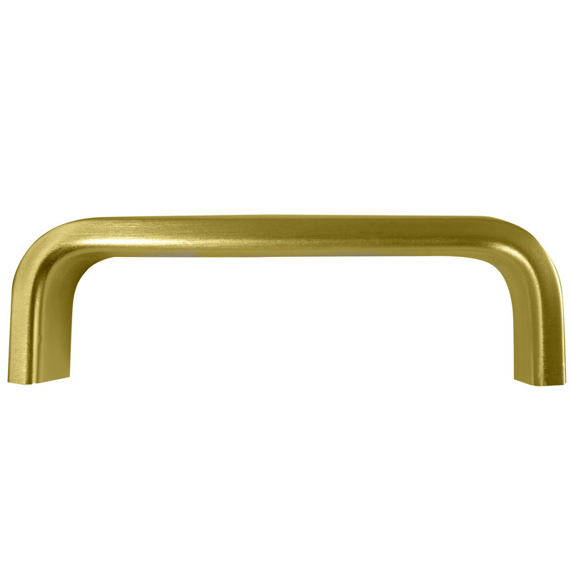 Cup / Bin Pull, Matte Brushed Brass, 3 25/32"