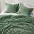 Avril Green Fluffy Ribbed Plush 3-Piece Full/Queen Comforter Set-101983306-101983310