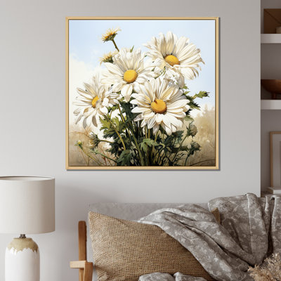 White Daisies Flowers In Forest - Daisy Wall Art