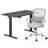 Modern Home Office Desk and Chair Set, Adjustable Standing Desk Paired with Ergonomic Mesh Chair for Maximum Comfort-1934817793