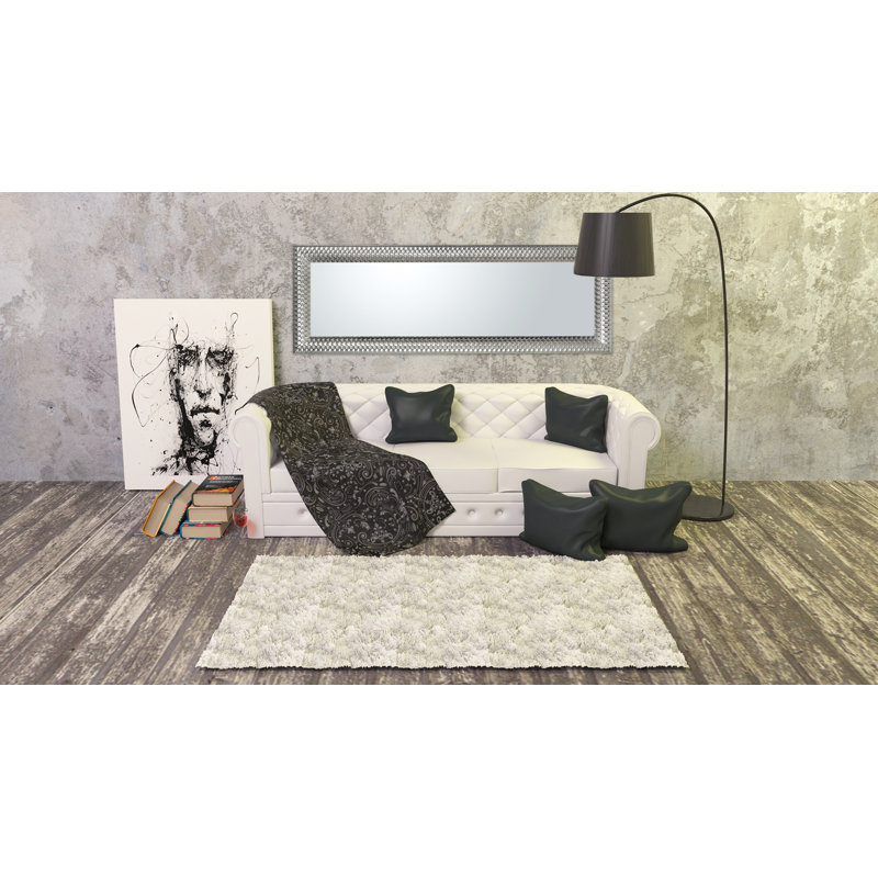 Kneeland Solid Wood Flat Wall Mirror