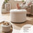 Charleroi 24" Wide Round Upholstered Ottoman With Storage, Upholstered Ottoman-82038632