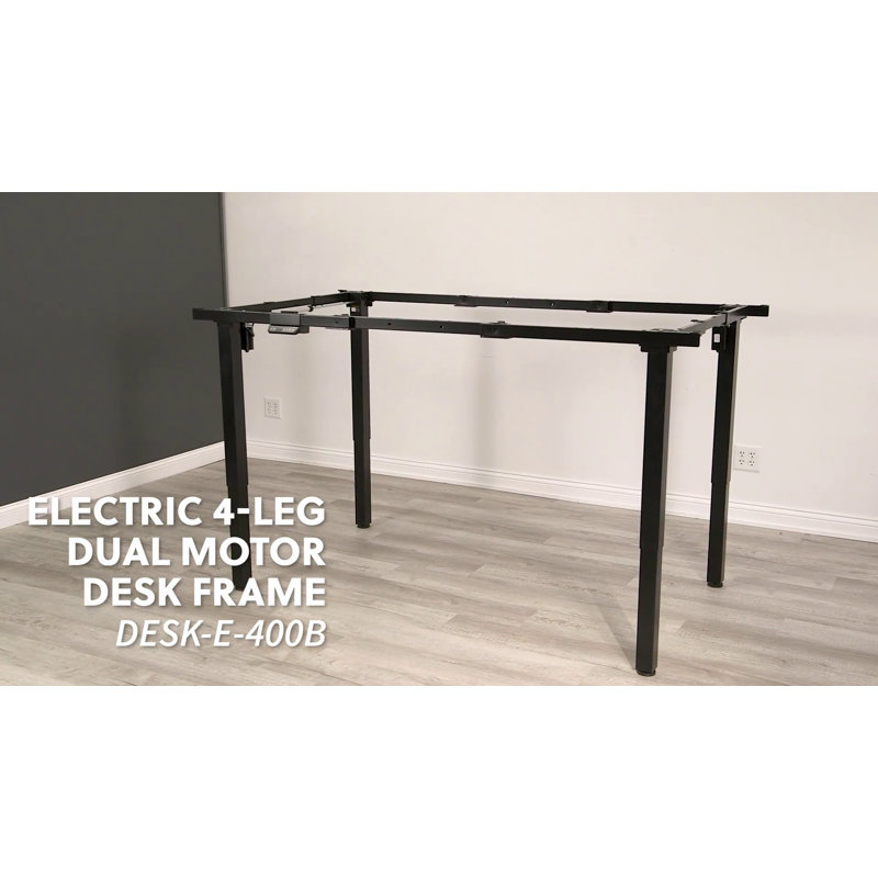 VIVO Black Electric Dual Motor Adjustable Steel Desk Frame