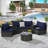 7-Piece Half-Moon Sectional Sofa Set with Coffee Table-1867773158
