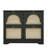 Kaelum Tipping Bucket Shoe Cabinet with 4 Flip Drawers, Rattan Doors & 2 Wall Hooks-128837884