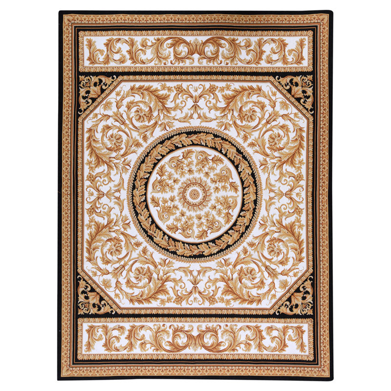 Hand Knotted Wool Area Rug in Multi