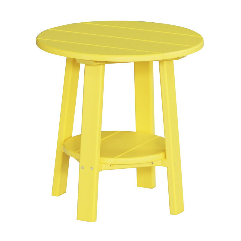Table d’appoint en plastique Ethelinda, Jaune