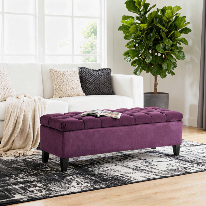 OTTOMAN DE RANGEMENT GLOUSTER, Mauve