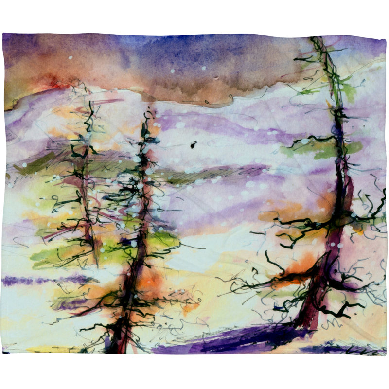 Ginette Fine Art Knitted Throw Blanket, Medium
