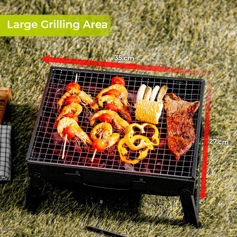 ROYALFORD 35cm W Portable Charcoal Grill