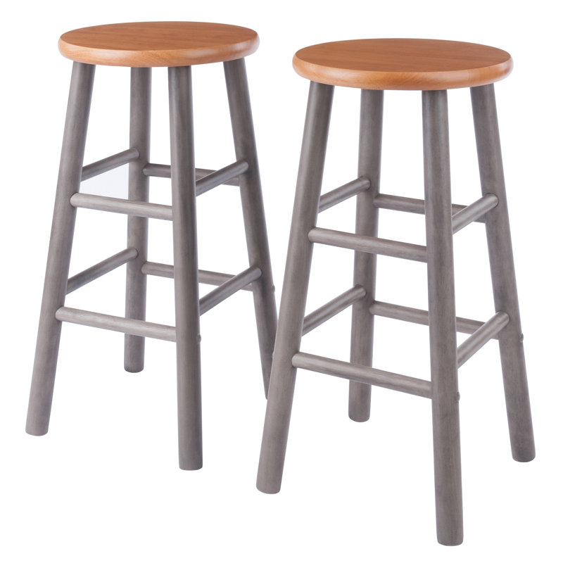 Cherlin 2-Piece Counter Stools, Counter Stool (24” Seat Height), Oyster Gray/Brown