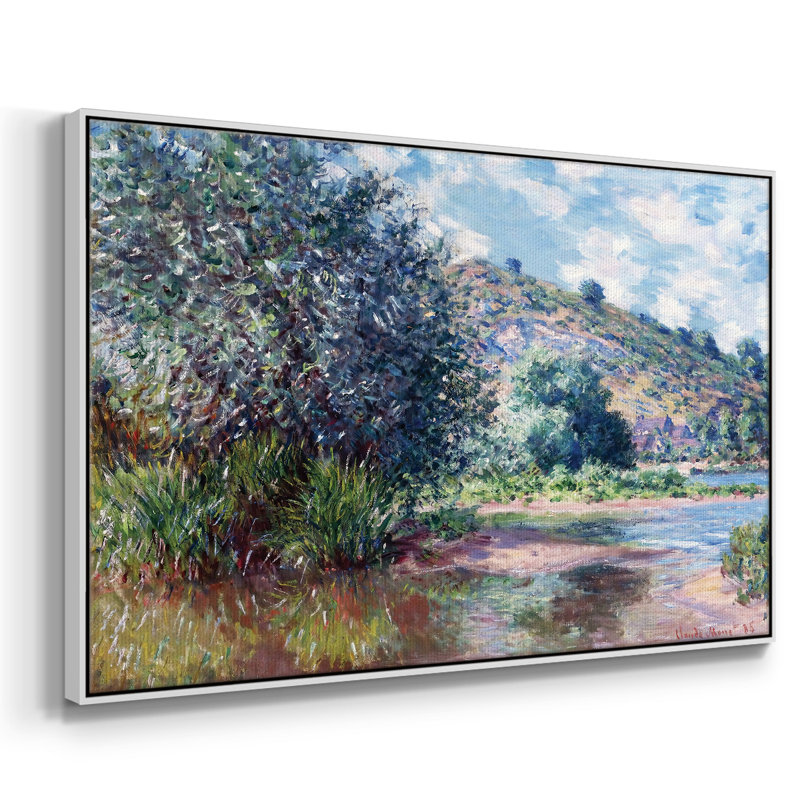 Paysage au port sur toile, H 25 po x l 17 po x P 2 po, Blanc