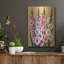 «White and Yellow Pink Gladioli» par Momart, art mural en métal, 12 po x 16 po