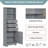 Tall Storage Cabinet: 3 Drawers + Adjustable Shelves, Water-proof Mdf, Anti-toppling For Bathroom/study/office-1963047248
