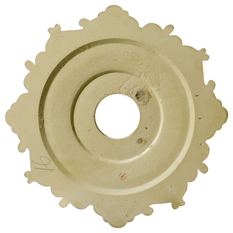 Endurathane Carlsbad Ceiling Medallion, 19 1/2"OD x 1 3/4"P, Hand-Painted Stone Hearth Finish, Iridescent Gold