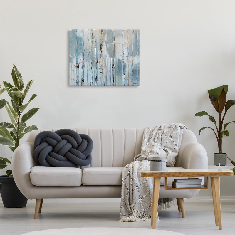Art mural linéaire abstrait sur toile, design par Sally Swatland, H 24 po x l 30 po