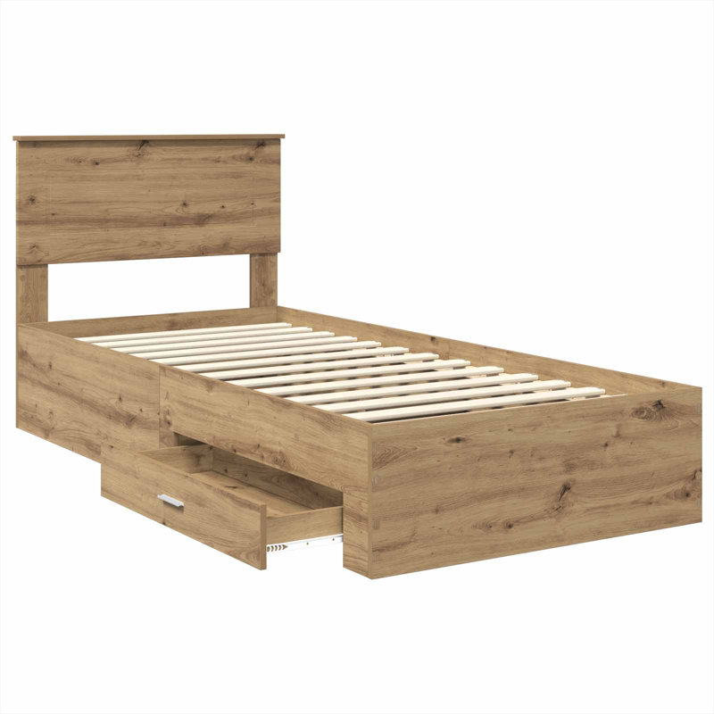 Bed Frame, Single (3'), Artisan Oak