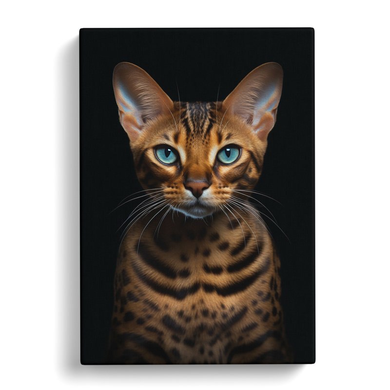 Bengal Cat Minimalism - Wrapped Canvas, 60cm H x 40cm W x 3cm D