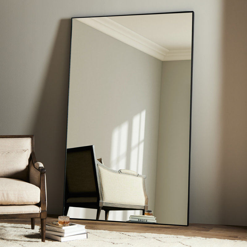 Georgina Rectangle Metal Mirror, Iron Matte Black