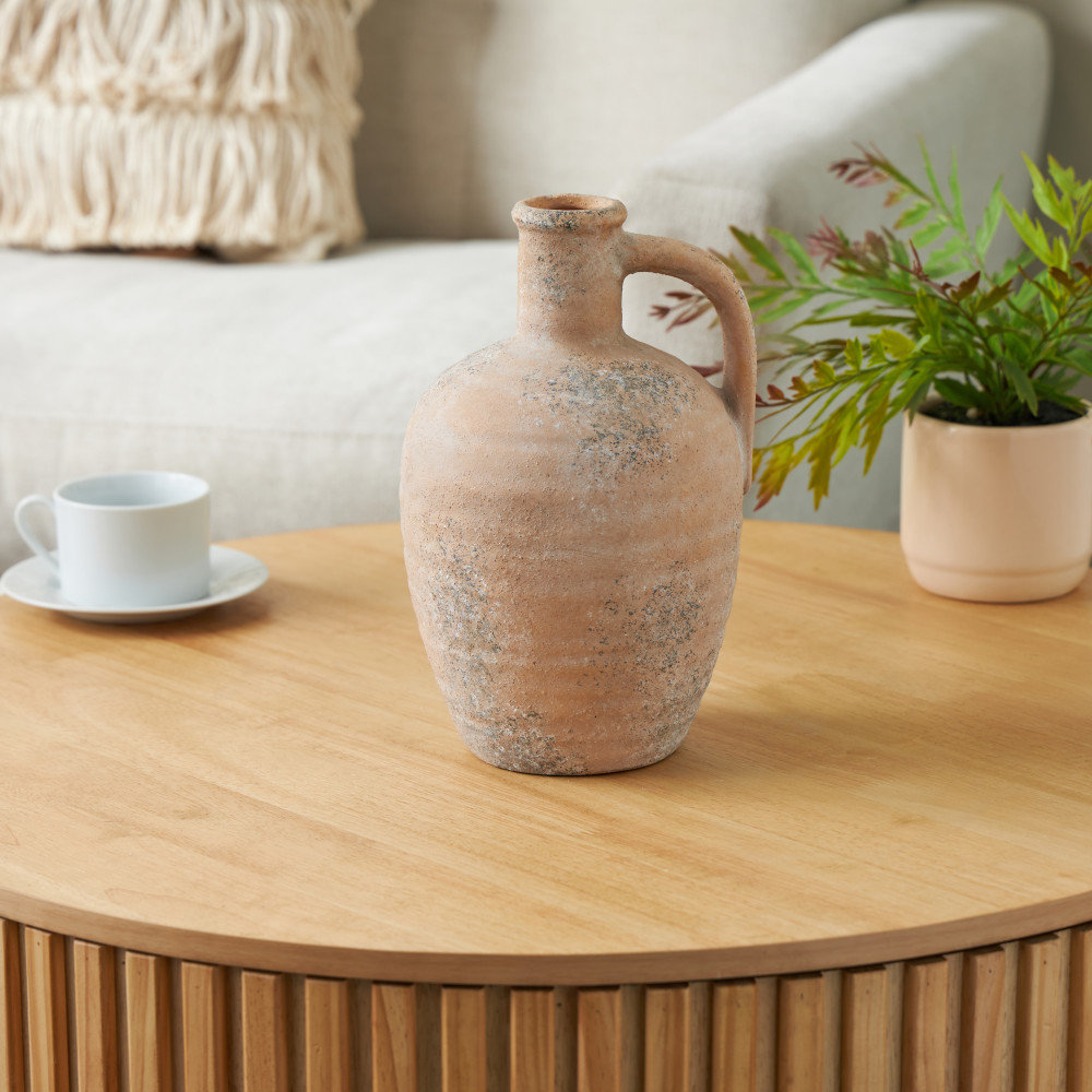 Ceramic Table Vase, 11.5" H x 7" W x 6.5" D